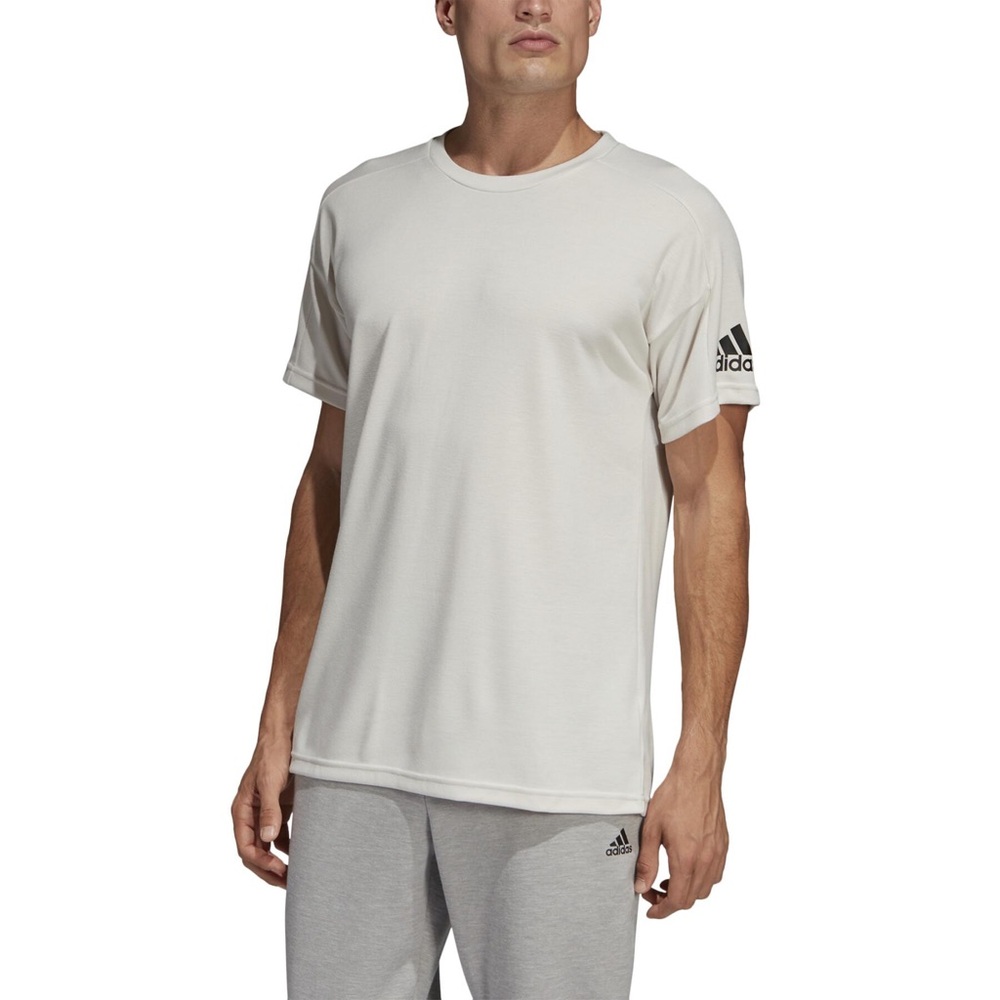 Adidas Men’s Climalite ID Performance Short-Sleeve Tee White/Black XL Workout